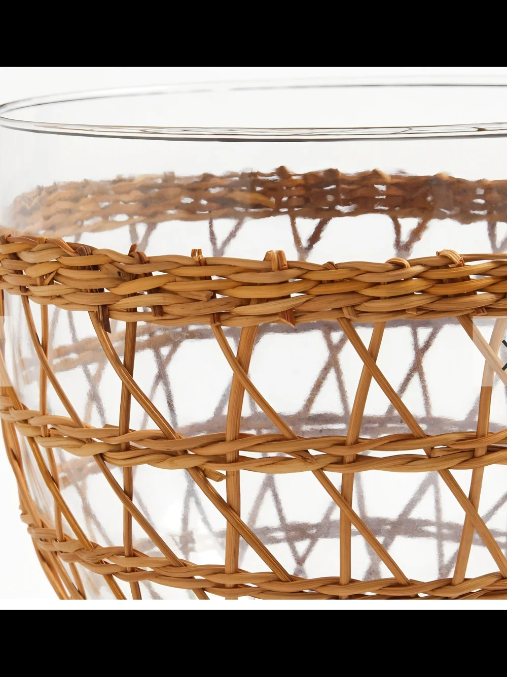POTTERY BARN Handwoven Wicker Woven Large Serving Bowl